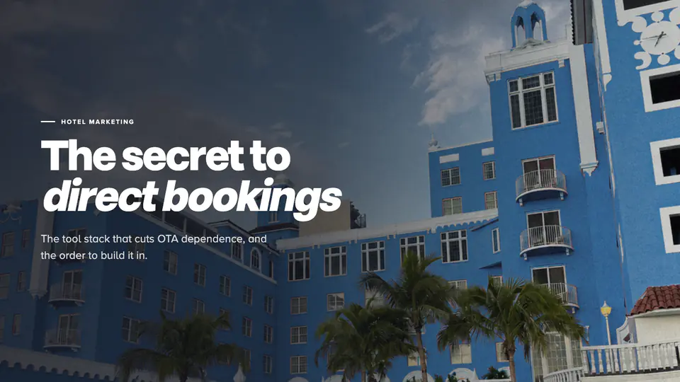 Direct bookings without outspending the OTAs