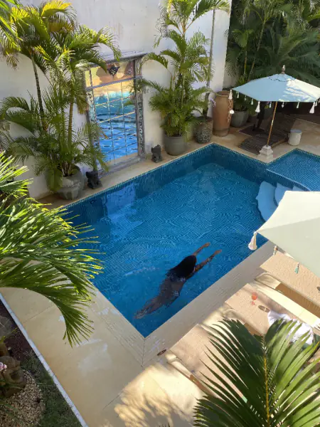 Pool at boutique hotel