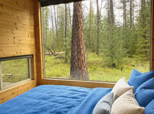 Bedroom in an alpine-style property