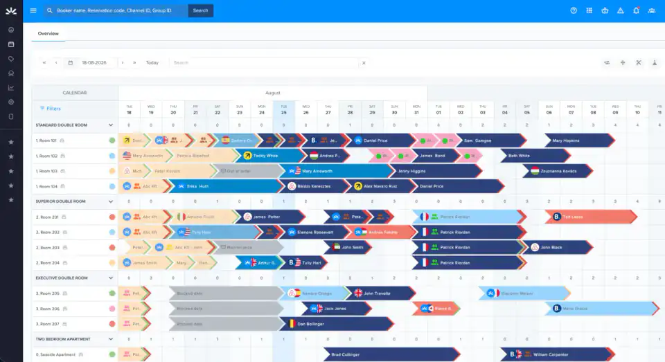SabeeApp calendar overview
