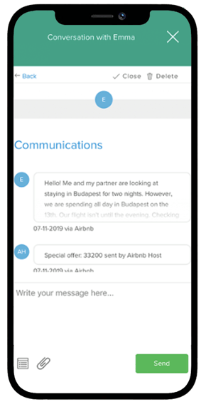 Airbnb guest messaging