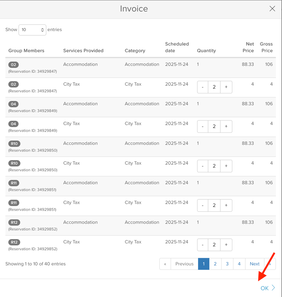 How to Invoice a Group Reservation?