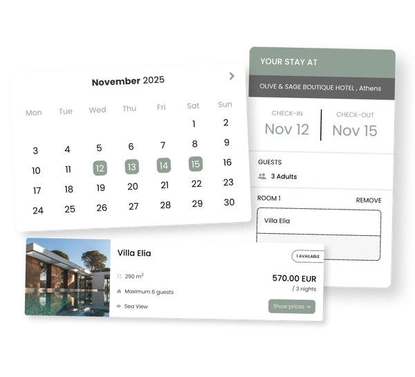 SabeeApp booking engine screen design