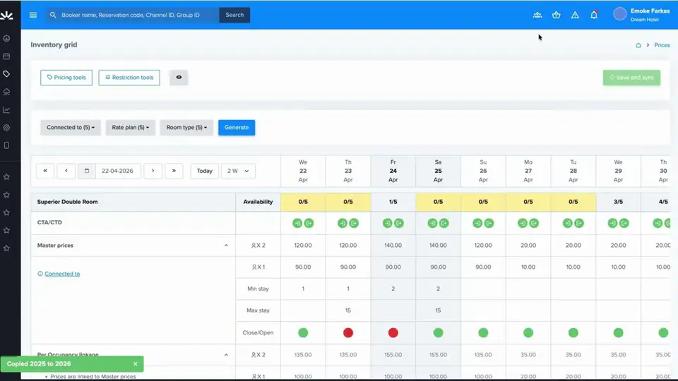 Inventory Grid & Rate Plans tutorial preview