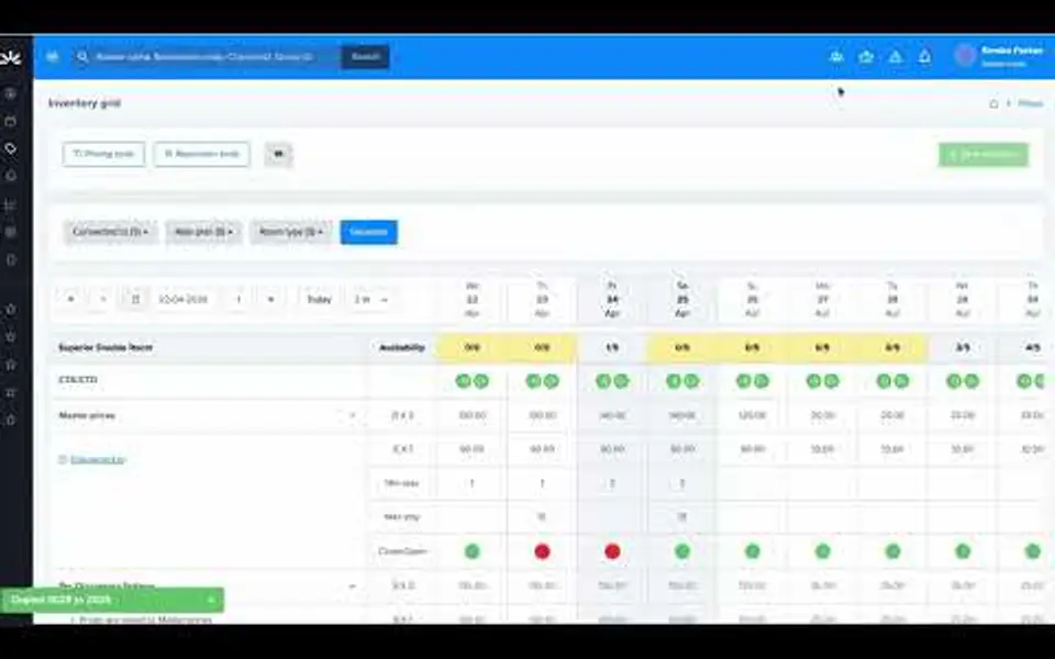 4.0 Inventory Grid and rate plans